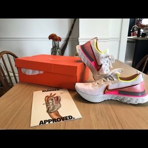 Women’s Nike React Infinity Flyknit Original. Brand new in box. Platinum pink.